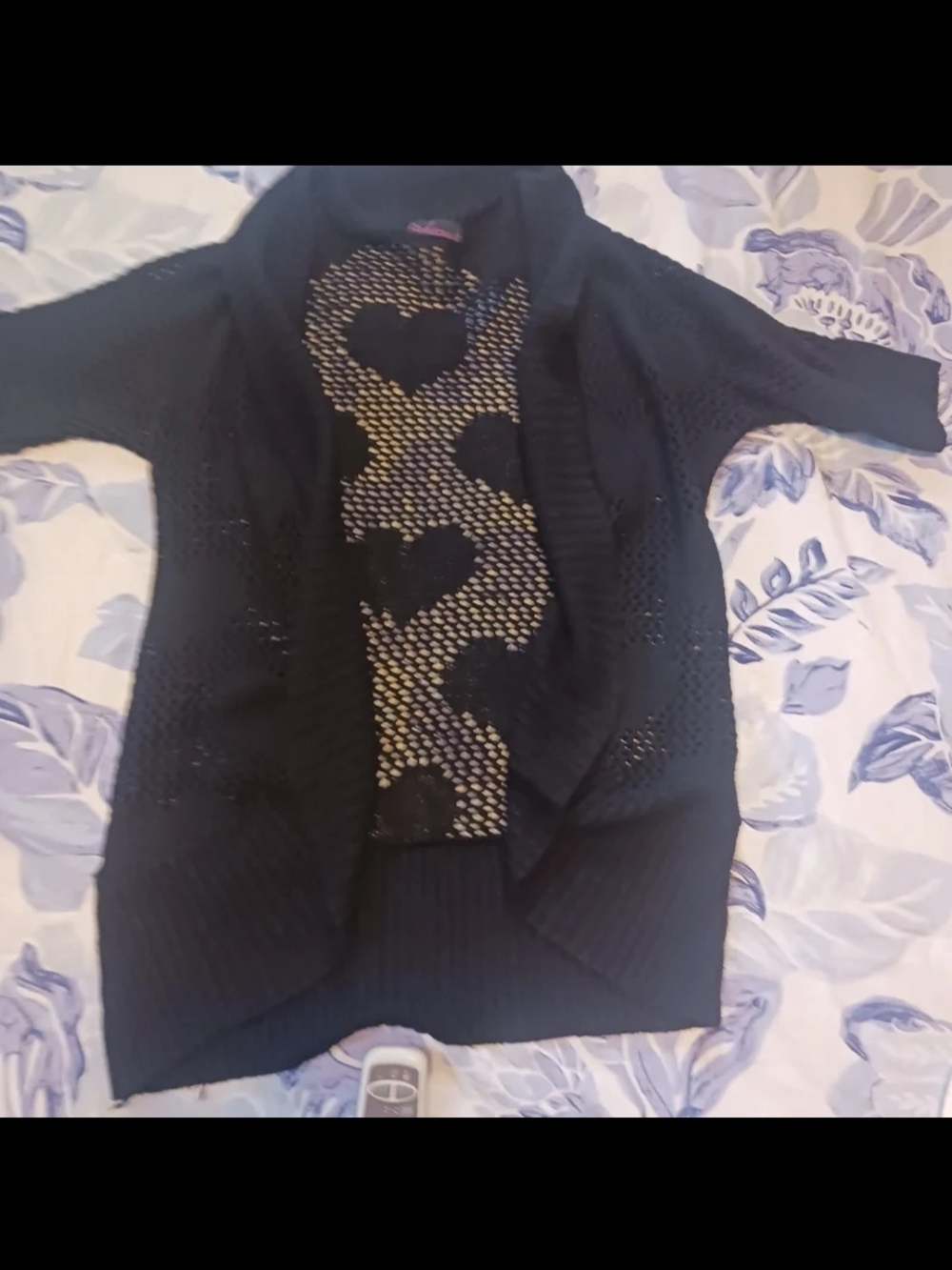 Black Open-Front Women’s Cardigan Sweater